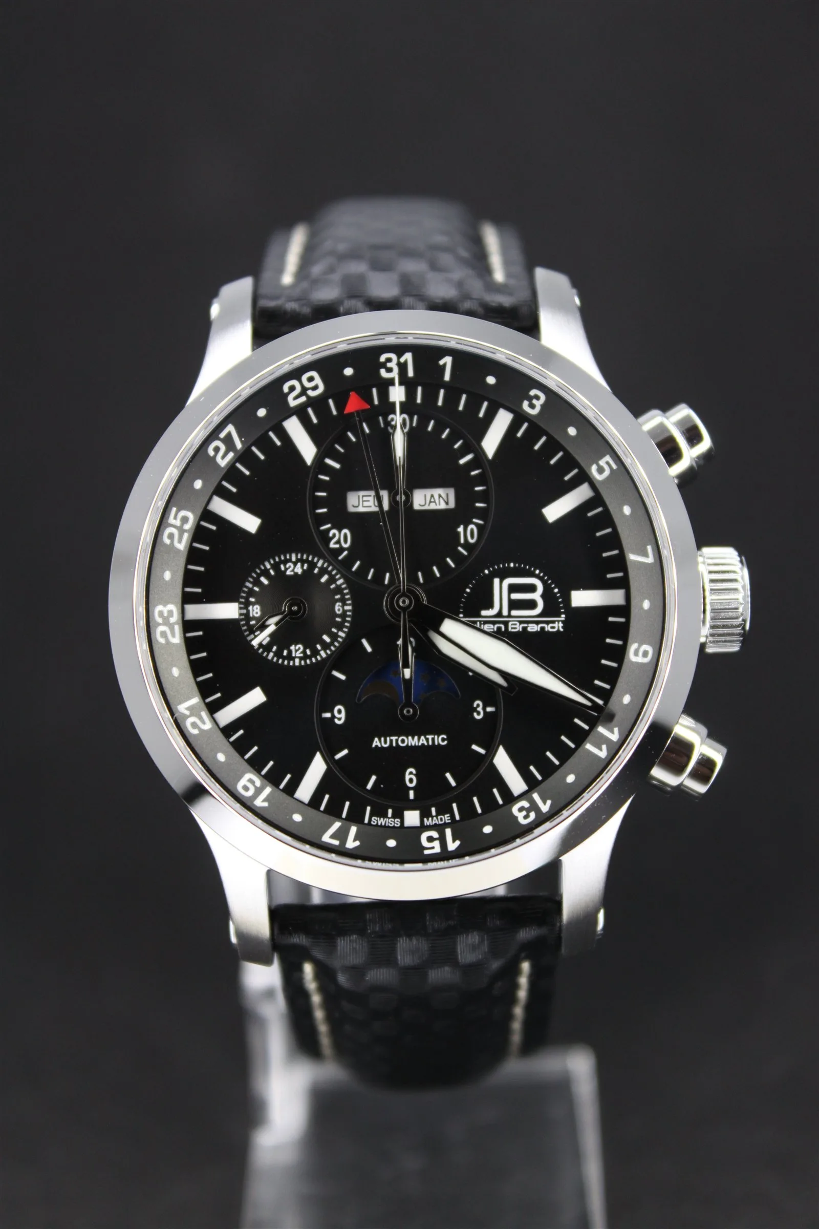 s7acier-1-face Série 7 Acier, chronographe automatique Julien Brandt, face