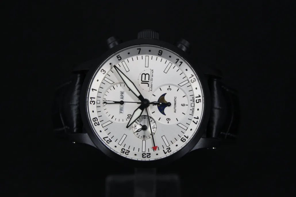 Série 7 Céramique Cadran Blanc, chronographe suisse Julien Brandt