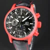 Série 7 Céramique Rouge, chronographe suisse Julien Brandt, vue 3